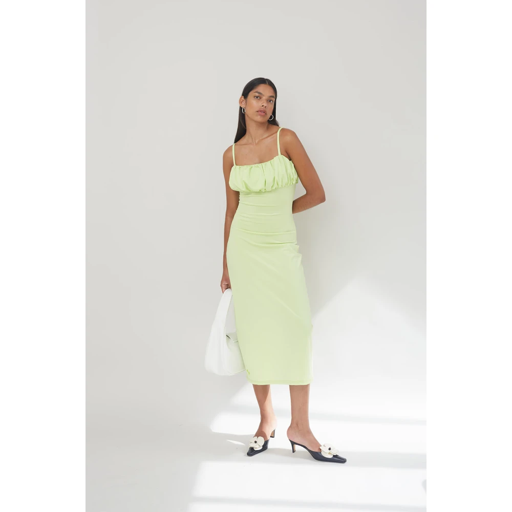 Opéra Sport Luchtige Daisy Jurk Shadow Lime Green Dames