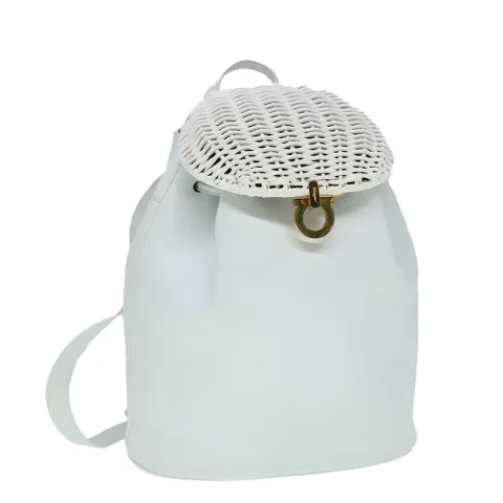 Salvatore Ferragamo Pre-owned Leather backpacks White Dames