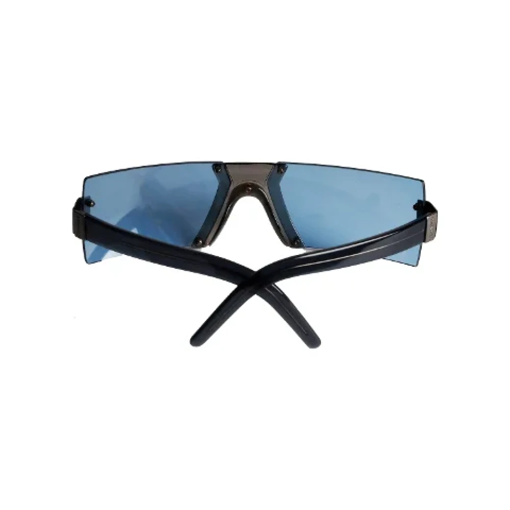 Chanel Vintage Pre-owned Metal sunglasses Blue Dames