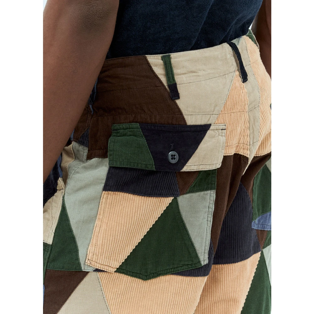 Engineered Garments Patchwork Katoenen Twill Shorts Multicolor Heren