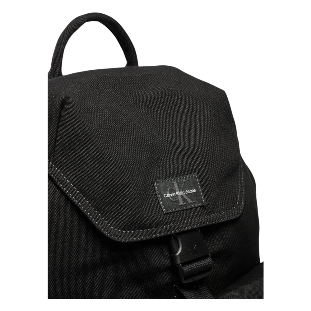 Calvin Klein Jeans Zwarte Polyester Tas met Meerdere Zakken Black Heren