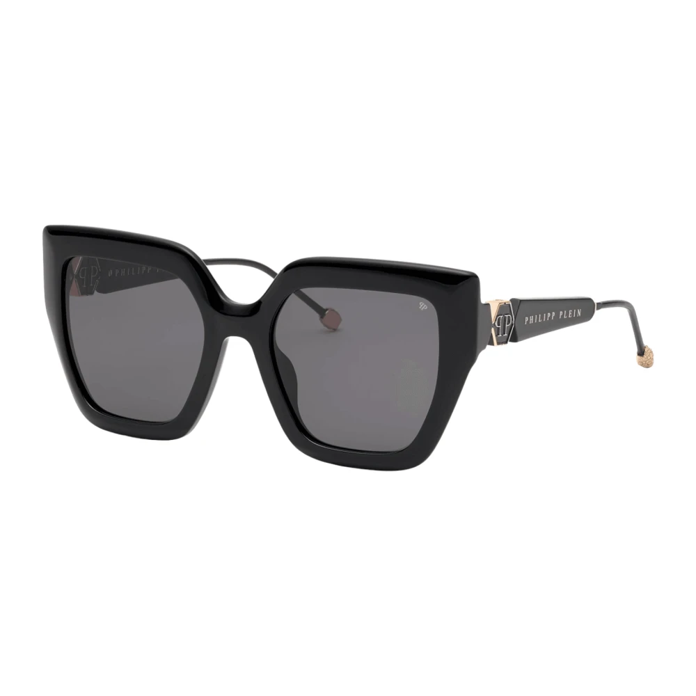 Philipp Plein Black Sunglasses, Female, 53 Mm, Butterfly Gloss Sunglasses
