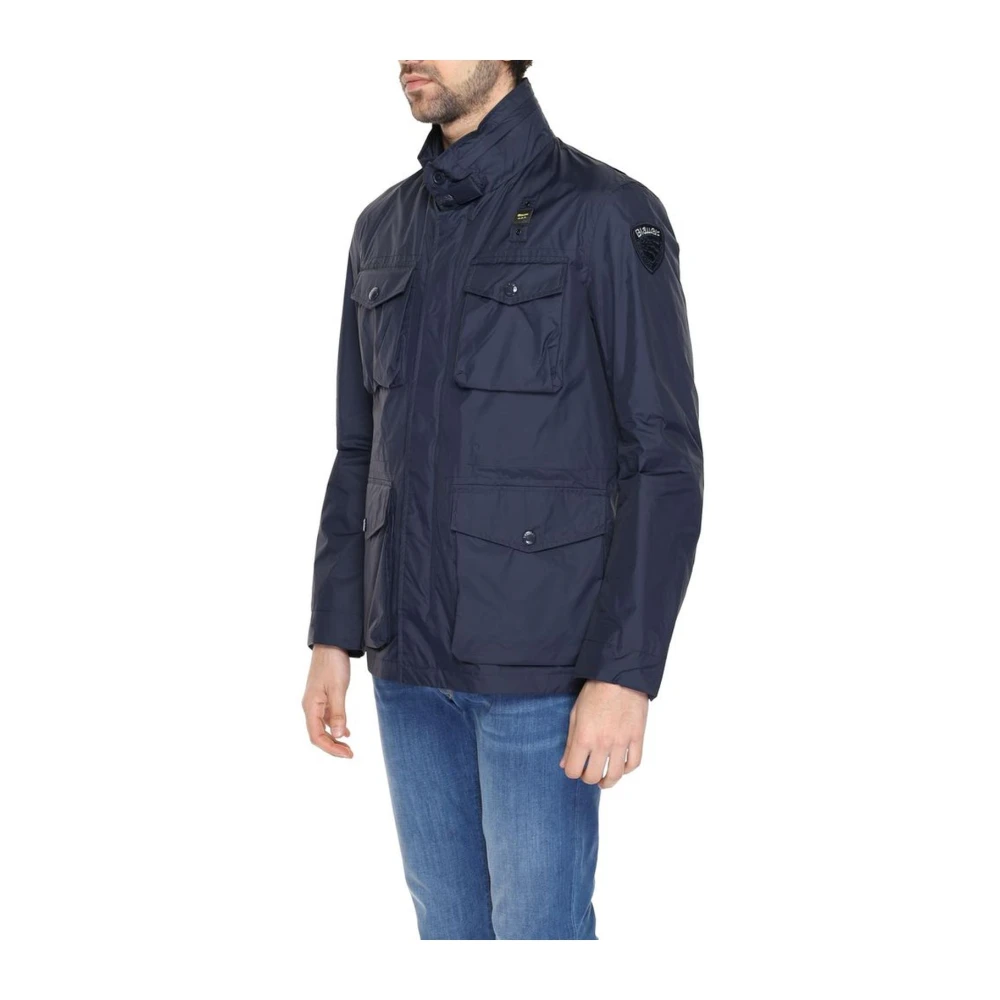 Blauer Lichtgewicht Polyamide Lente Zomer Herenjas Blue Heren