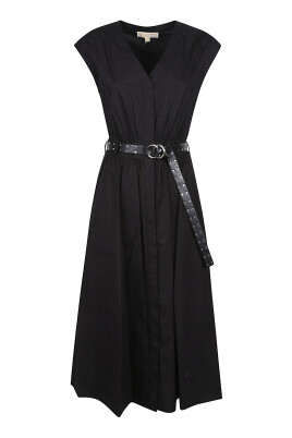 robe-midi-ceinturee-en-popeline-de-coton-stretch