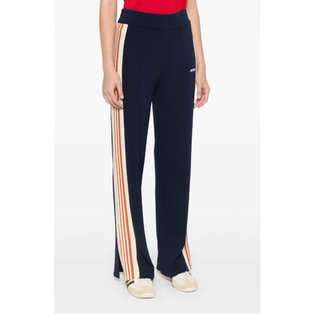 Autry Sportieve Blauwe Zijstreep Broek Blue Dames