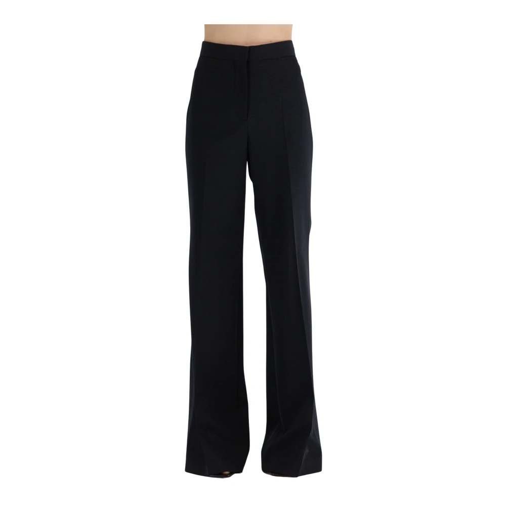 Stella Mccartney Women's Black Wide Trousers, Xs, Flared Wool Trousers