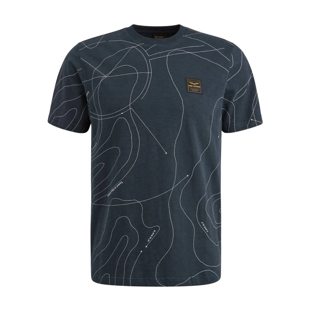 PME Legend Korte Mouw R-Neck Jersey T-shirt Blue Heren