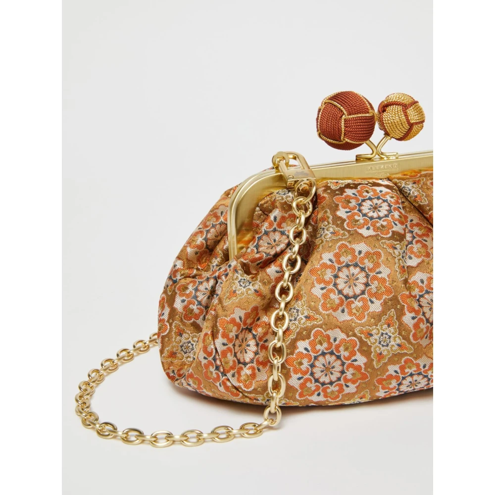 Max Mara Weekend Zijden Pasticcino Oosterse Stijl Handtas Brown Dames