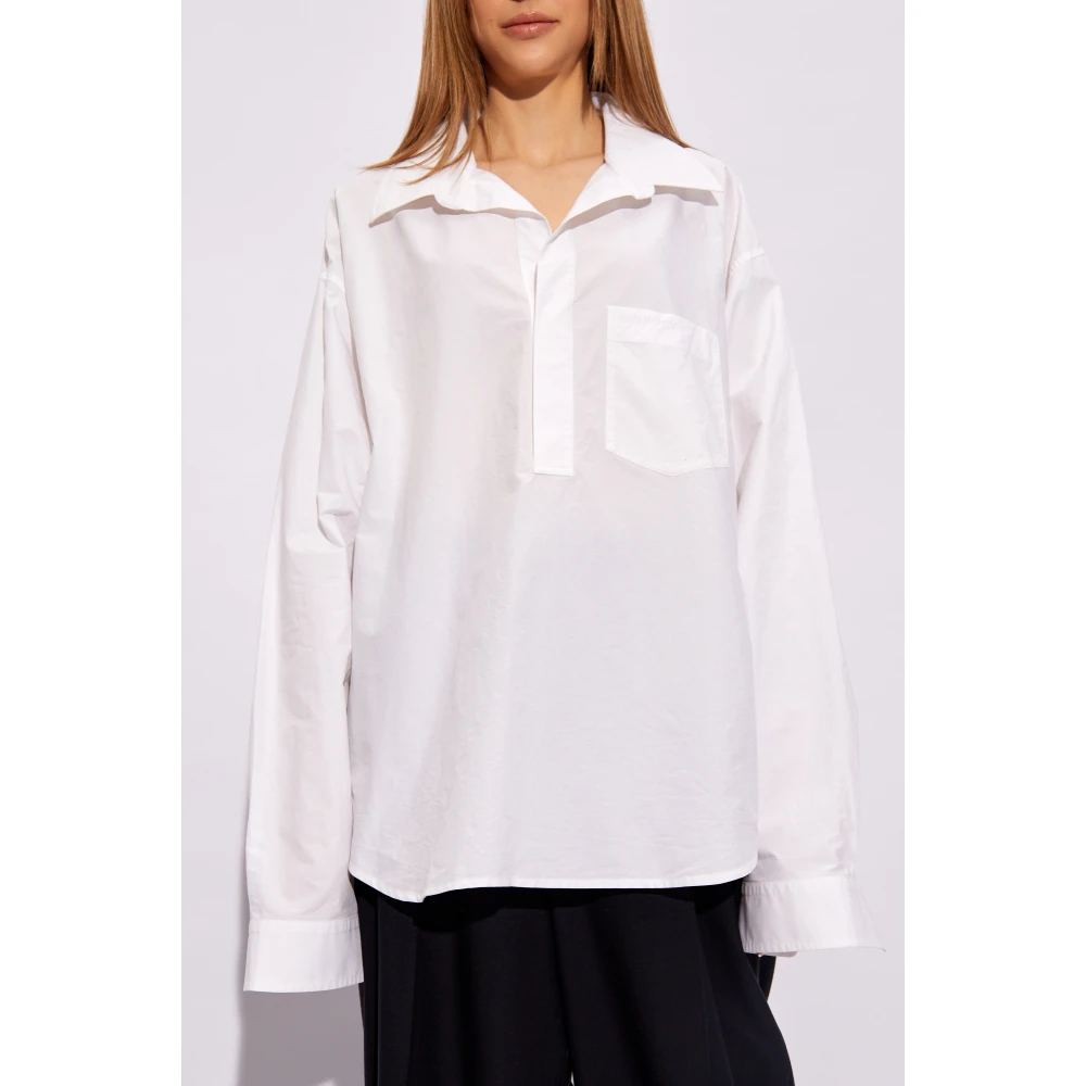 Balenciaga Overhemd met een zak White Dames