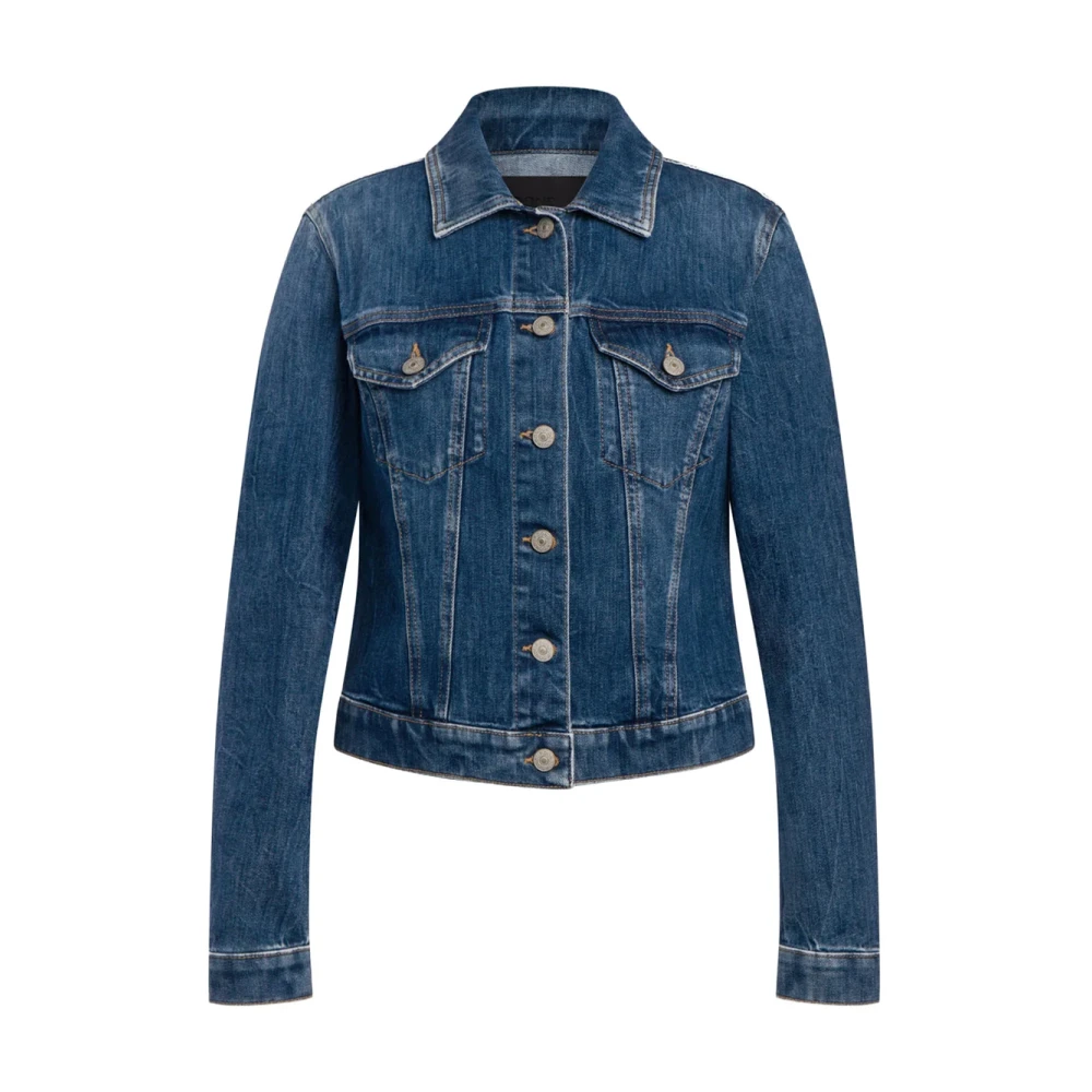 Dondup Women's Blue Denim Jackets, M, Denim Jacket