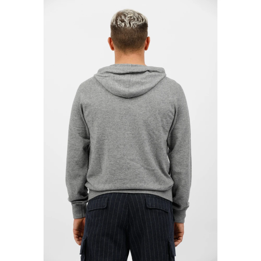 MC2 Saint Barth Geborduurd logo hoodie Willbur sweatshirt Gray Heren