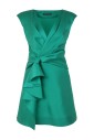 elegante-robe-vert-deau-a-draperie