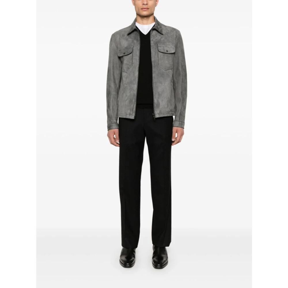 Salvatore Santoro Stijlvolle Jassen Collectie Gray Heren