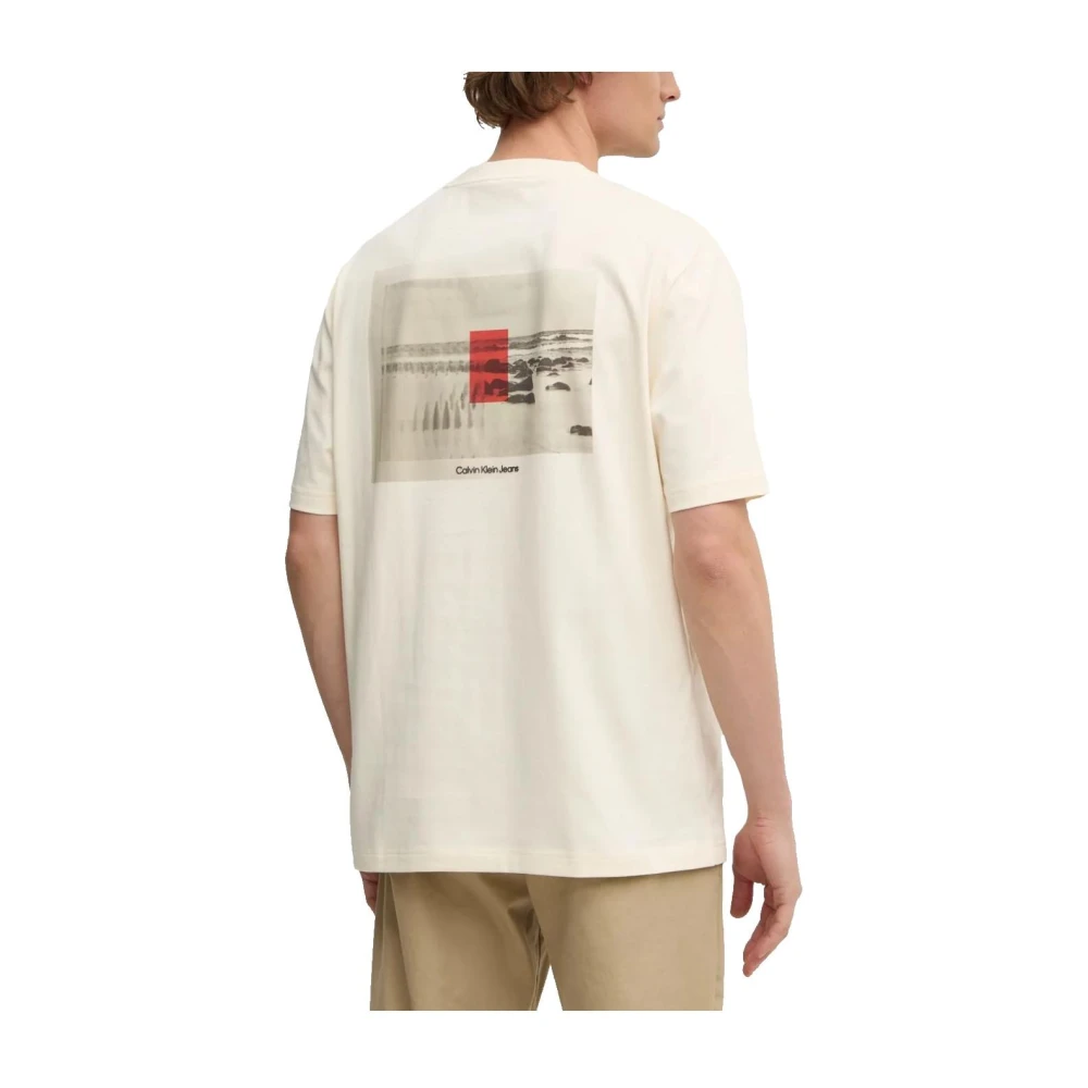 Calvin Klein Lenticular Shoreline T-shirt White Heren