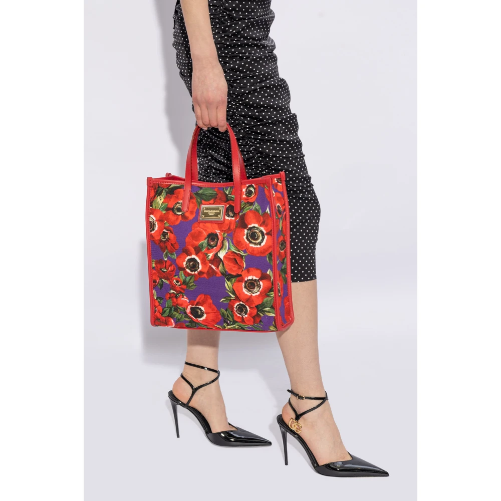 Dolce & Gabbana Bloemen shopper tas Red Dames
