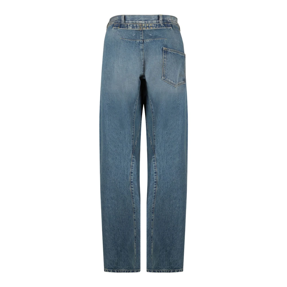 Maison Margiela Lichtblauwe Tapered Denim Jeans Blue Heren