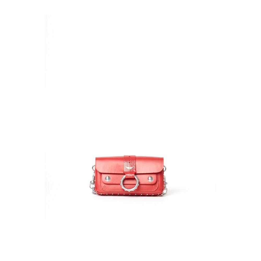 Rode Leren Kate Wallet Power Cross Body Tas Zadig Voltaire