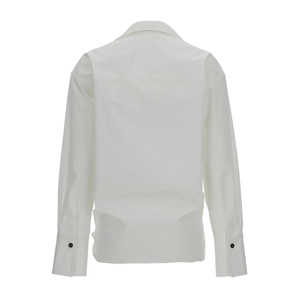 Salvatore Ferragamo Witte Cubaanse Kraag Shirt White Dames