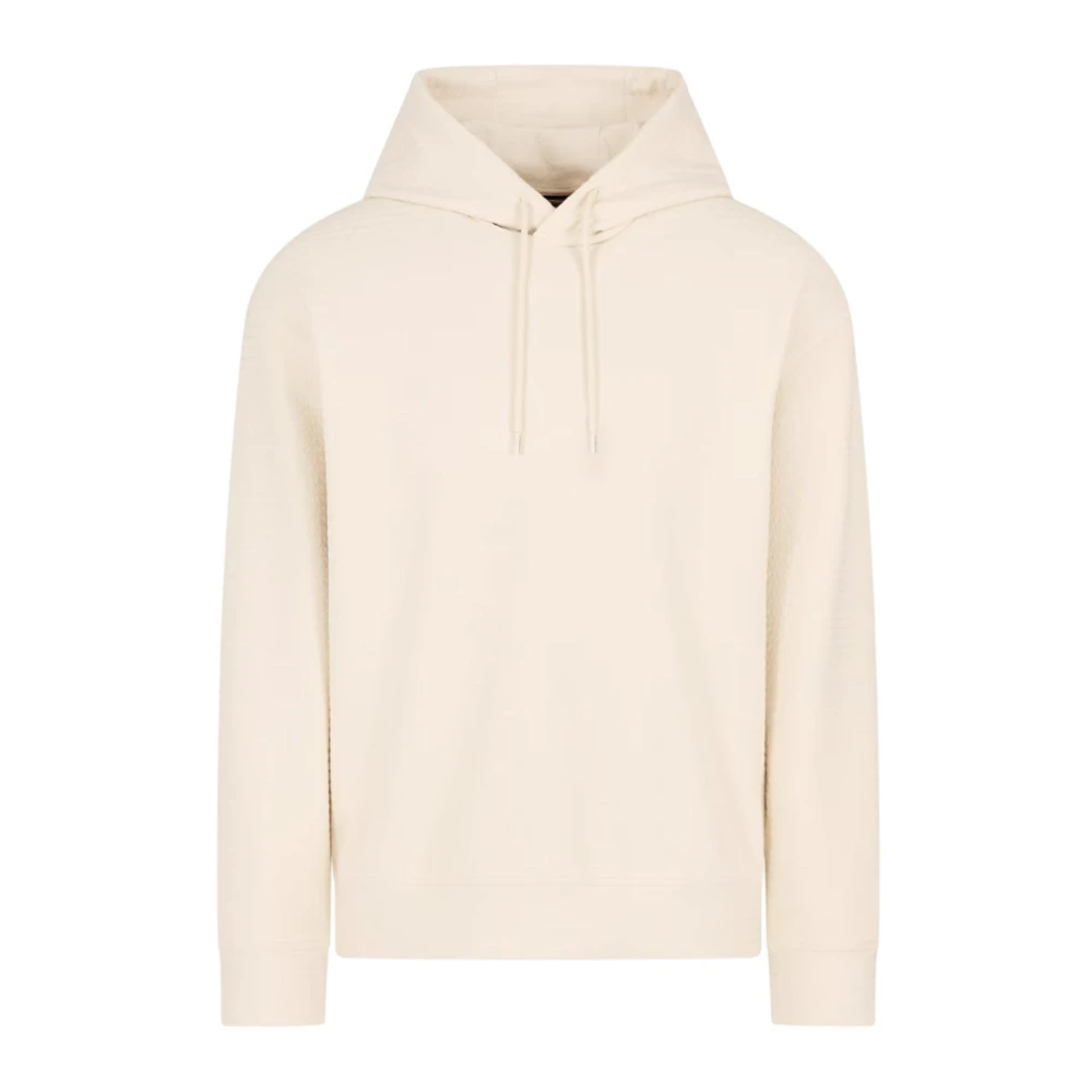 Emporio Armani Jacquard Lettering Sweaters Beige Heren