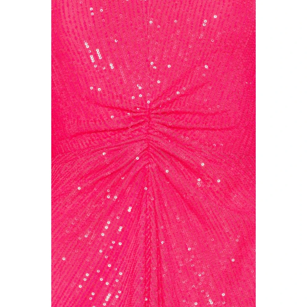 Rotate Birger Christensen Sequin Midi Jurk Zwart Pink Dames