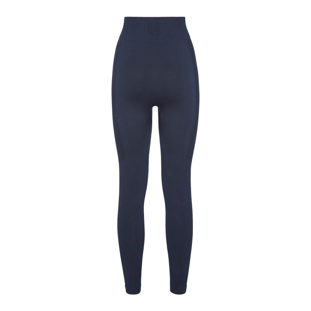 Fendi Naadloze Leggings met hoge taille en FF-patroon Blue Dames