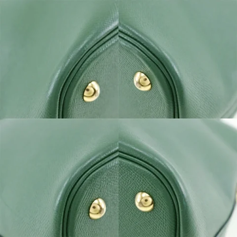 Hermès Vintage Pre-owned Fabric handbags Green Dames