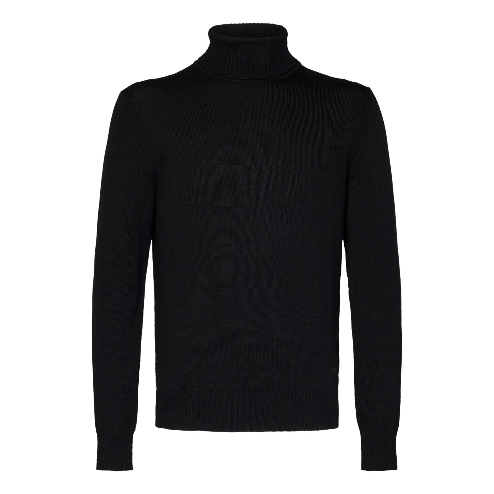 Sort Strikket Turtleneck Genser Aw24