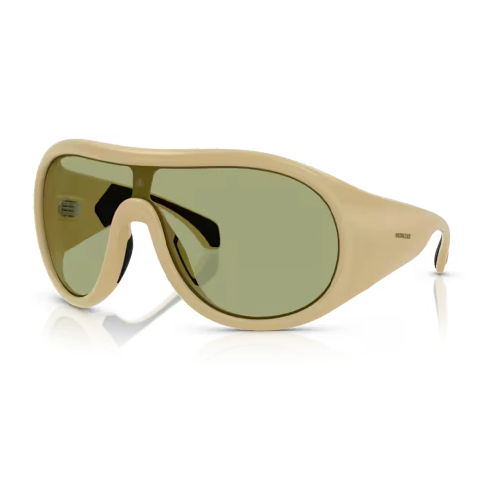 Moncler Unisex Green Stylish Sunglasses In Matte Camel