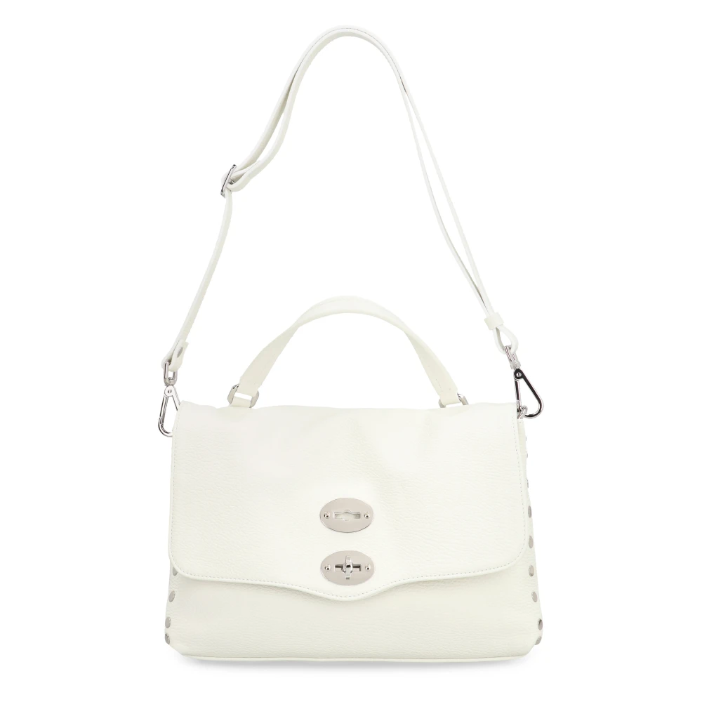 Zanellato Leren handtas met draaislot White Dames