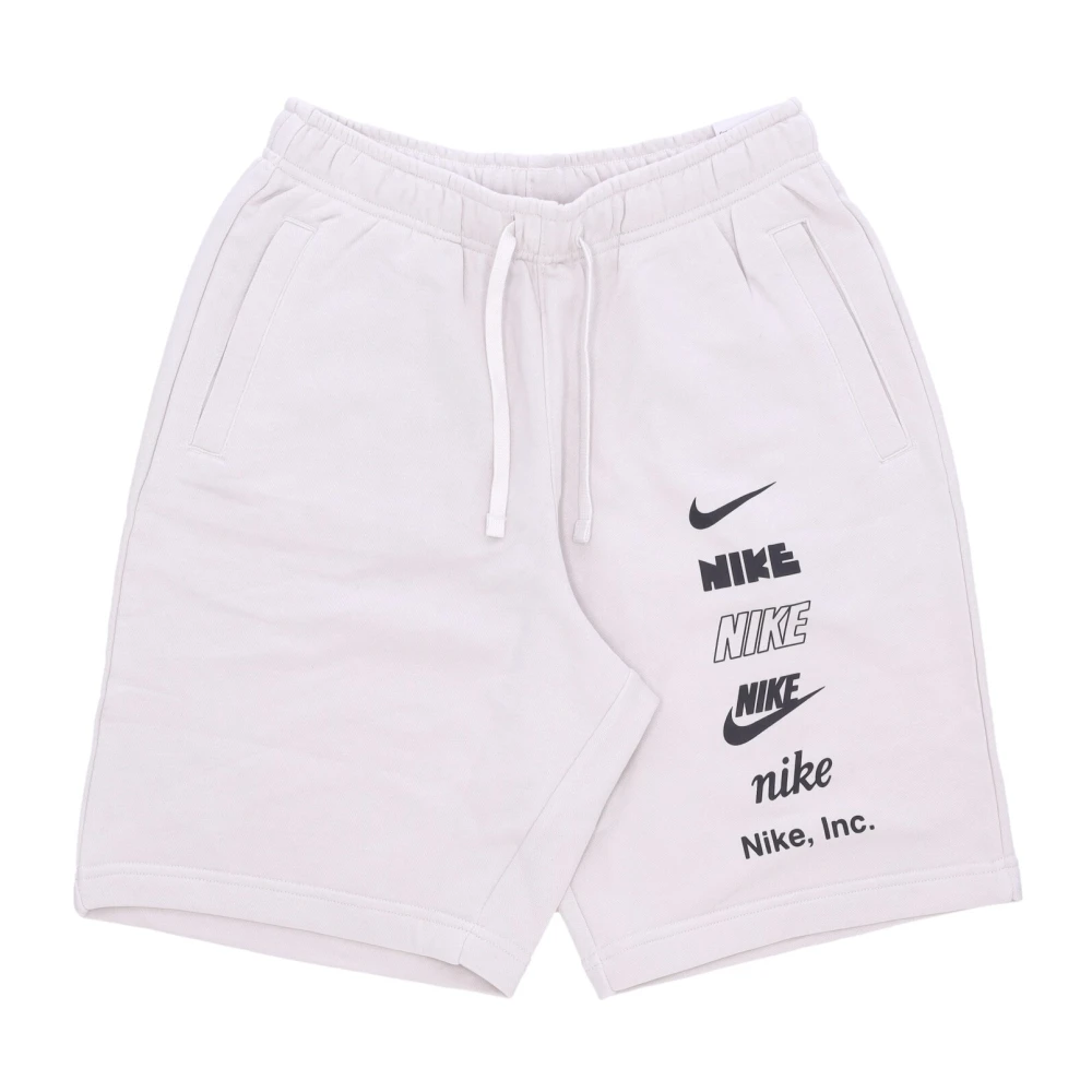 Nike Club+ French Terry Short White Heren
