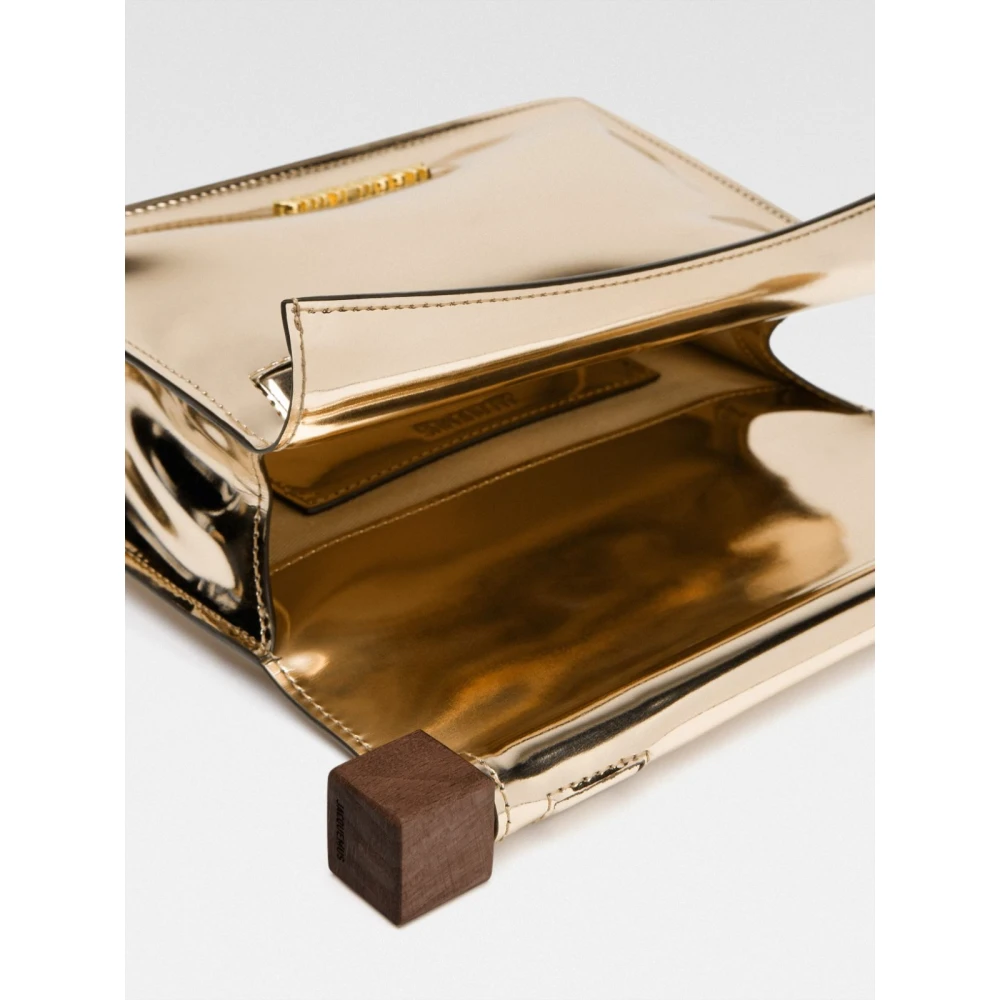 Jacquemus Ronde Vierkante Clutch Tas Yellow Dames