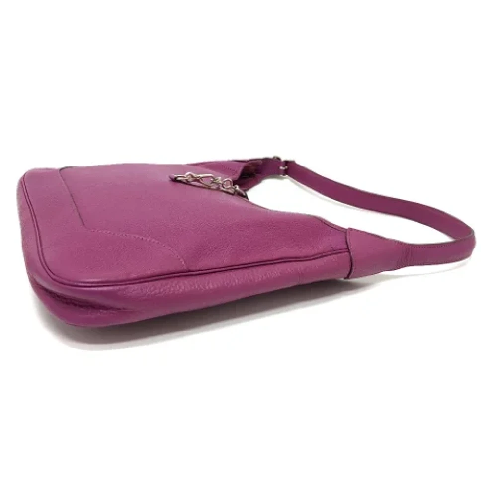 Hermès Vintage Pre-owned Leather shoulder-bags Purple Dames