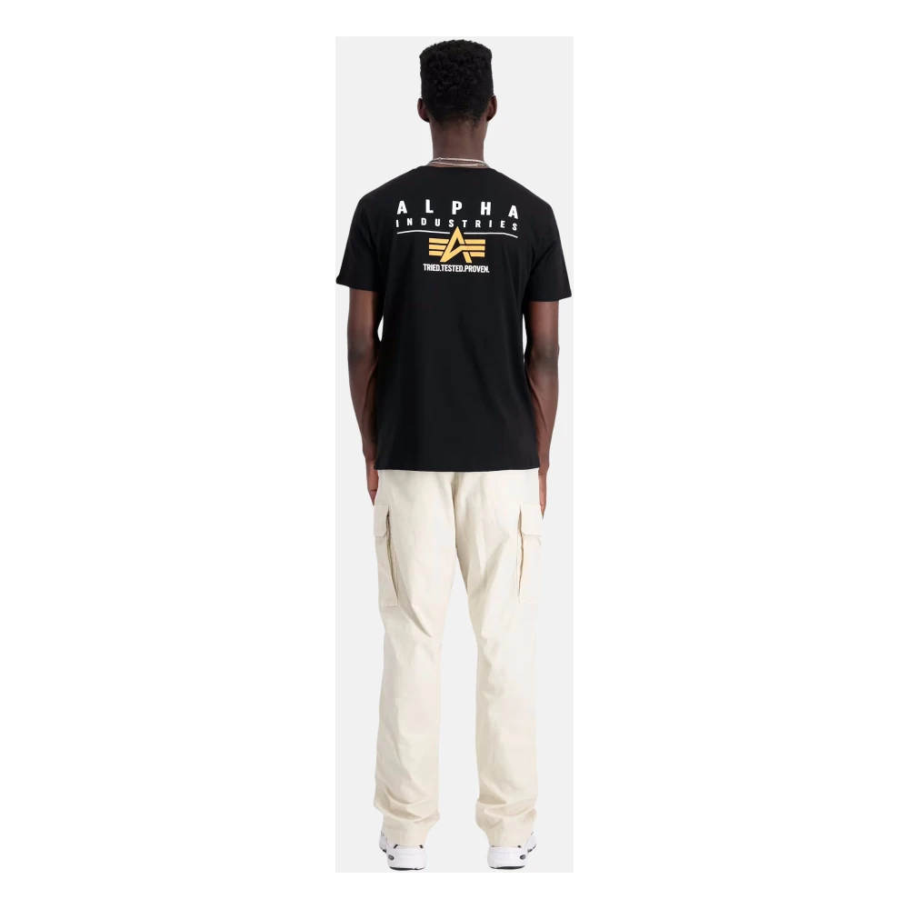 alpha industries Dynamisch Puff Print Heren T-shirt Black Heren
