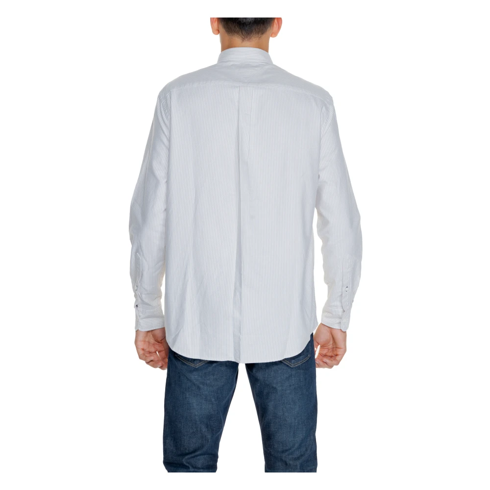 Tommy Hilfiger Geometrisch Beige Overhemd Klassieke Kraag Mannen Beige Heren