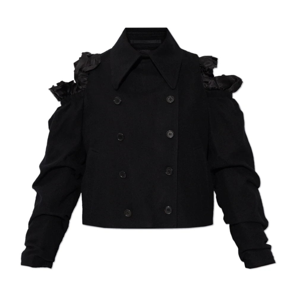 Comme des Garçons Double-breasted jas met splitten Black Dames