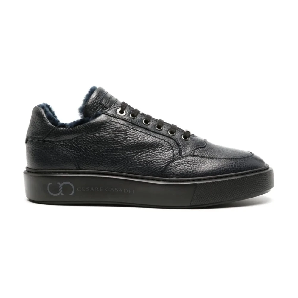 Casadei Leren Wollen Sneaker Trainers Heren Schoenen Blauw