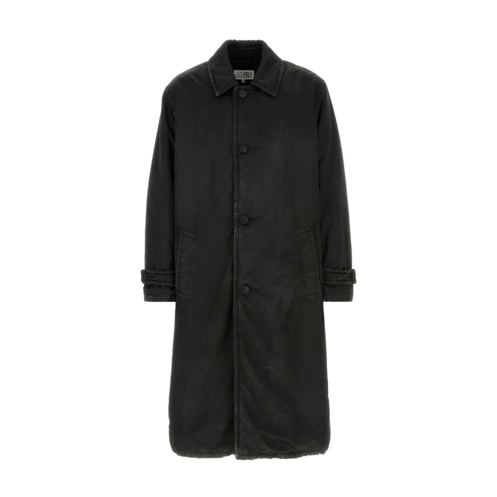 Mm6 Maison Margiela Uomo Nero - Cappotto Lungo - Coats - L