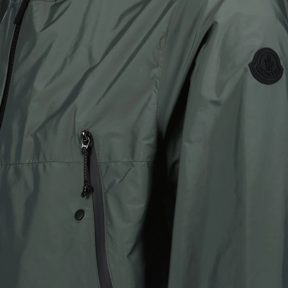 Moncler Hoge kraag jas met ritssluiting Green Heren