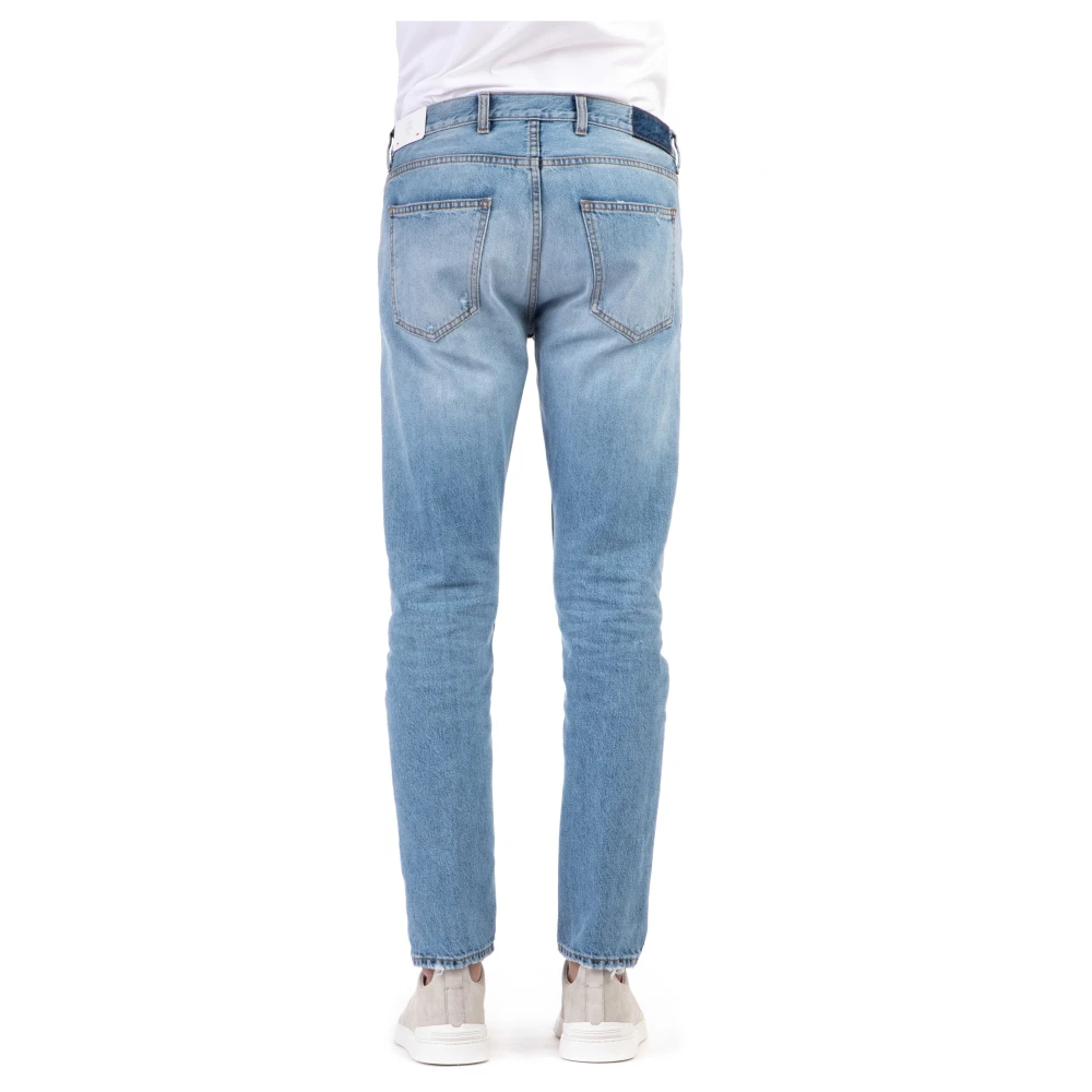 Eleventy Denim Jeans met Unieke Kleurafwerking Blue Heren