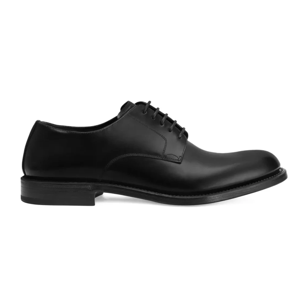 Dolce & Gabbana Brushed Calfskin Derby - Male - Dress Shoes - Black - 9 Uk - Shoes - Image 4