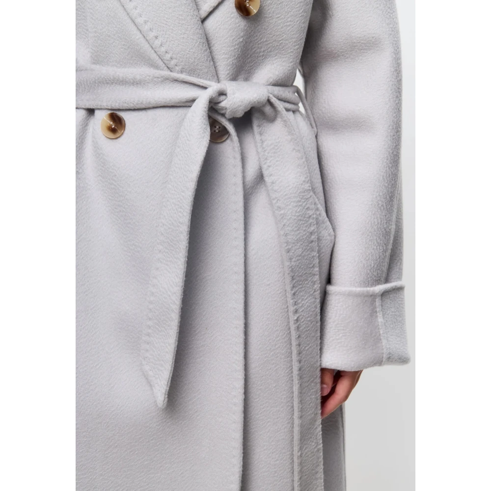Cesare Gaspari Klassieke Luxe Lange Jas Rosie Wit Gray Dames