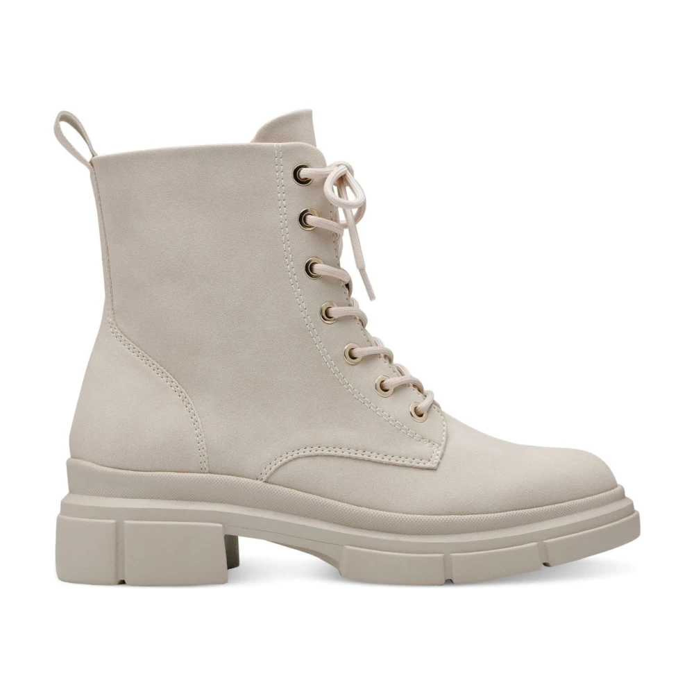 Tamaris Women's Beige Lace-Up Ankle Boots