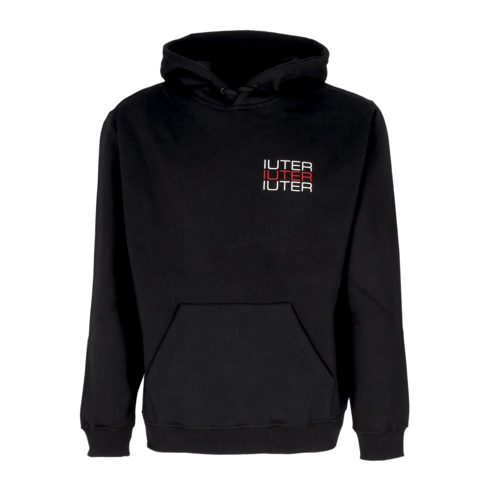 Iuter Zwarte Hoodie met Skull Spine Black Heren
