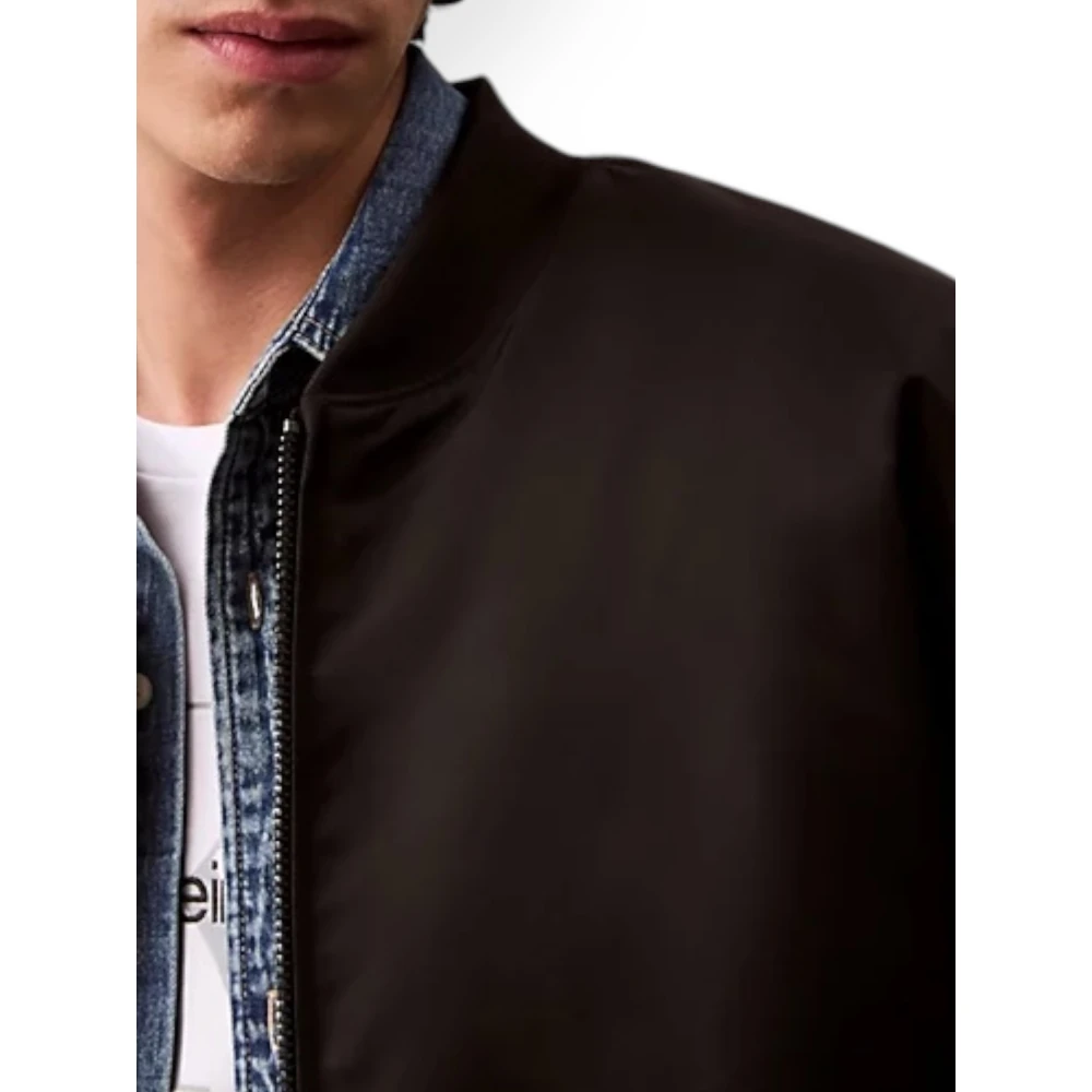 Calvin Klein Gewatteerde Nylon Hero Bomber Jas Black Heren