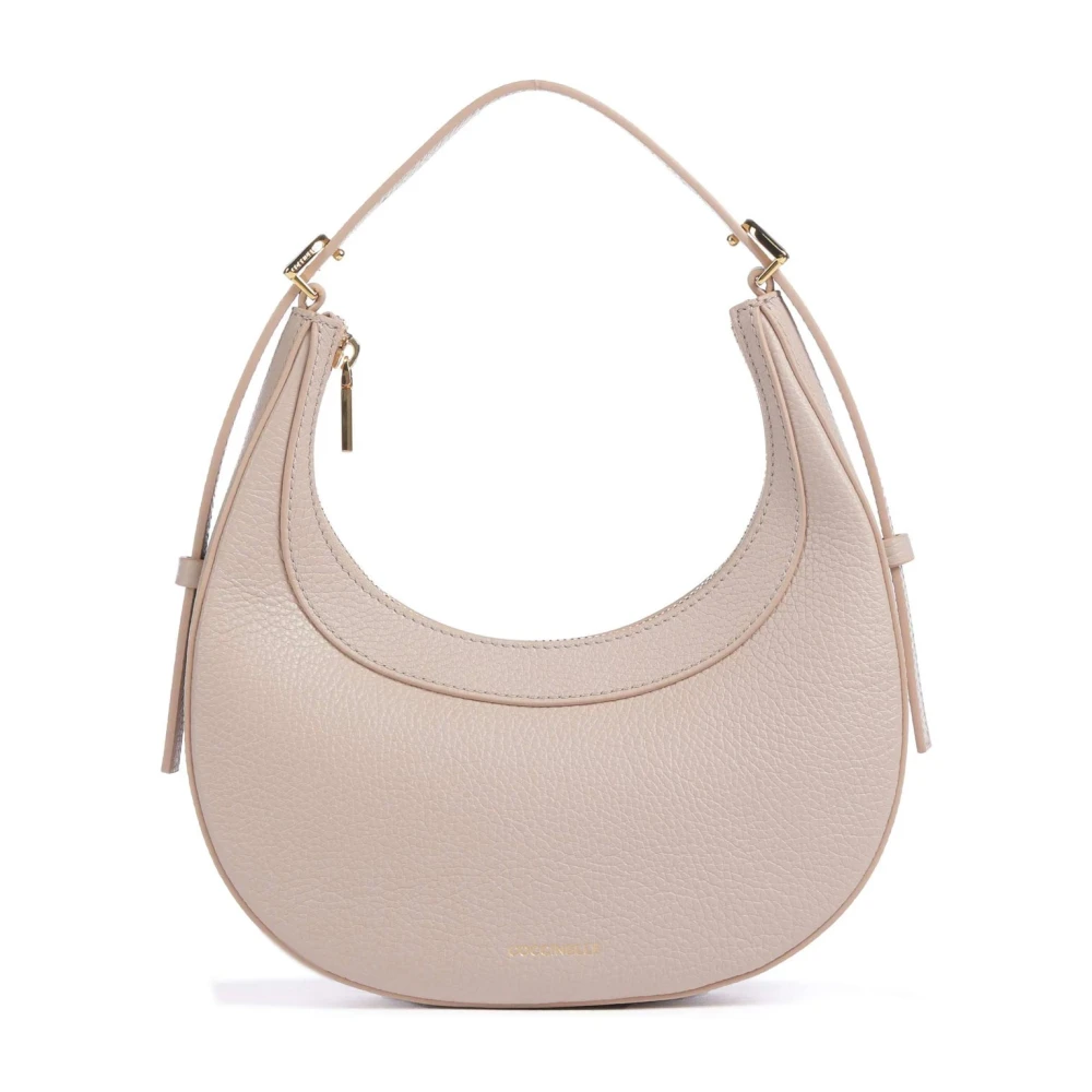 Coccinelle Schouder Crossbody Tas van Graanleer Pink Dames