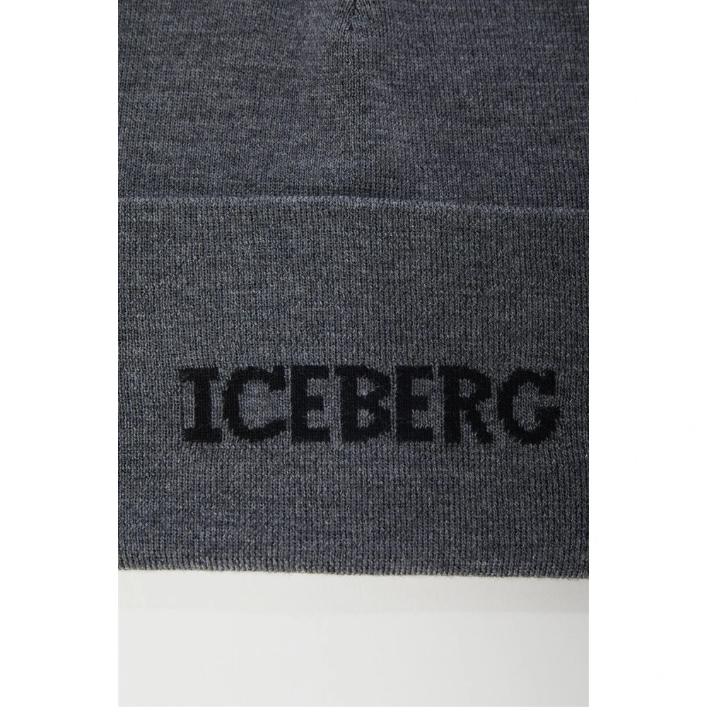 Iceberg Grijze Wol Bonnet Hoed Gray Heren
