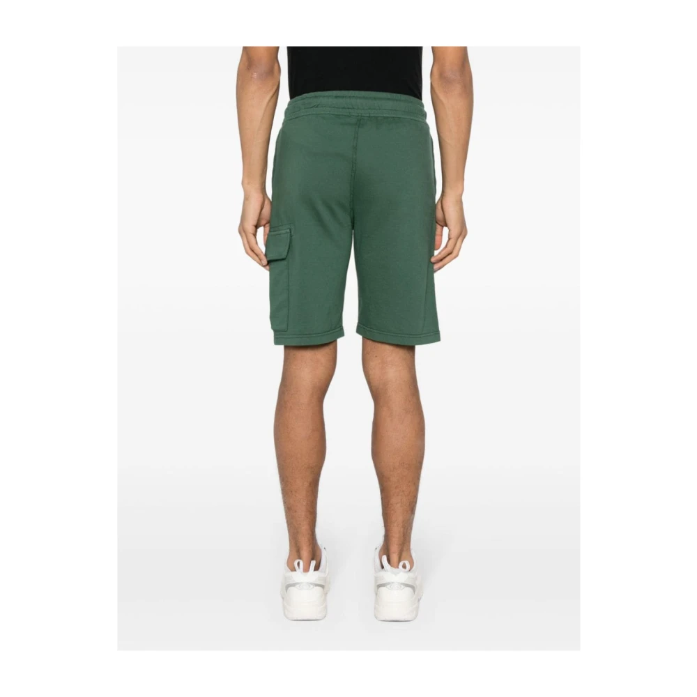 C.P. Company Groene Shorts met Iconische Lens Detail Green Heren