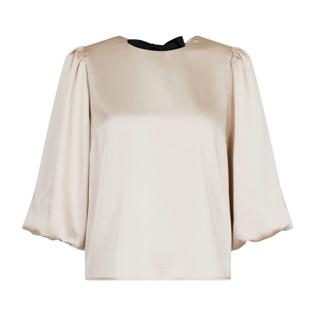 NEO NOIR Satijnen Blouse Beige Dames