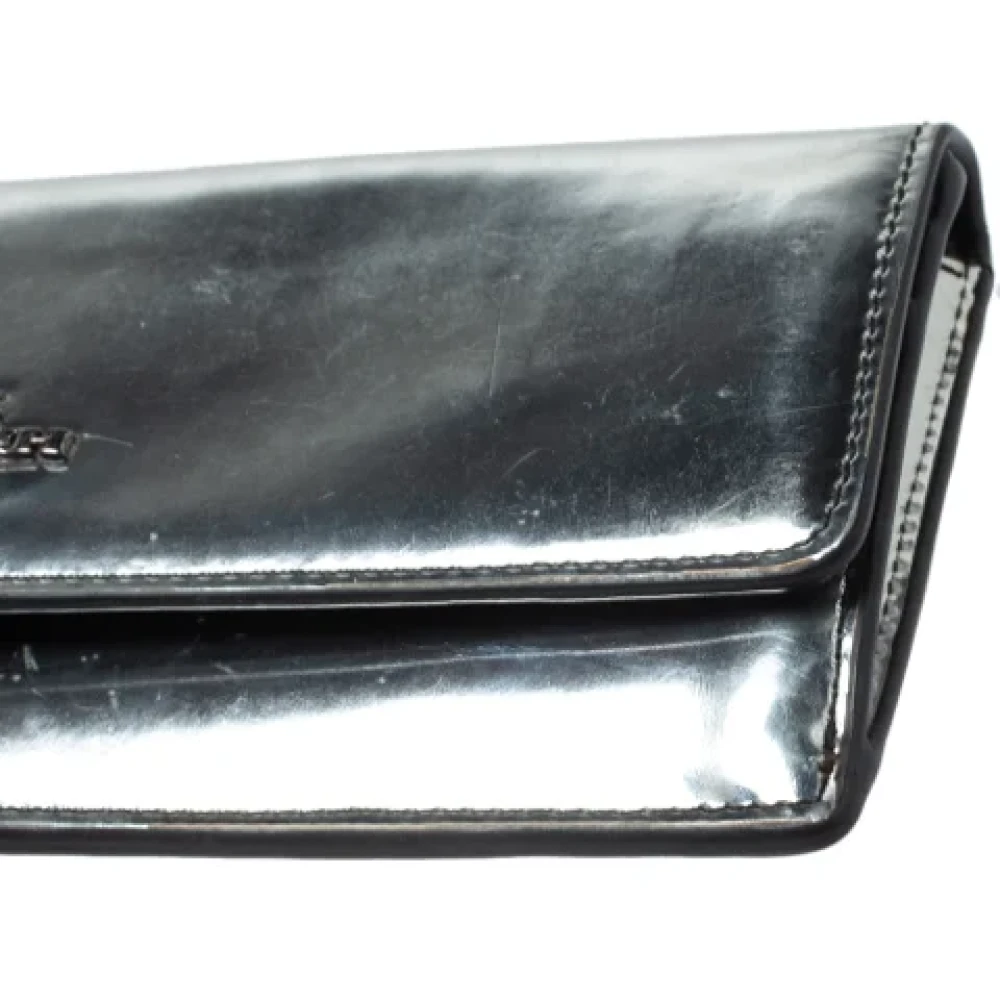 Coach Pre-owned Leather wallets Gray Dames