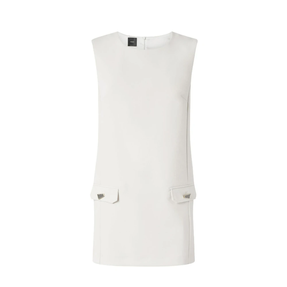 Pinko Beige minimalistische jurk met moderne touch White Dames